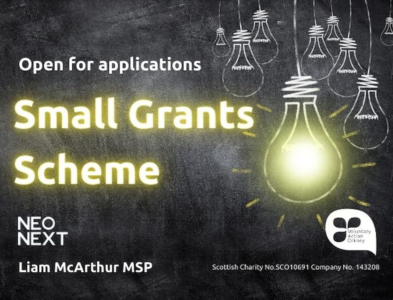 Grants of up to &pound;500 available to charities, community groups and voluntary organisations in Orkney.